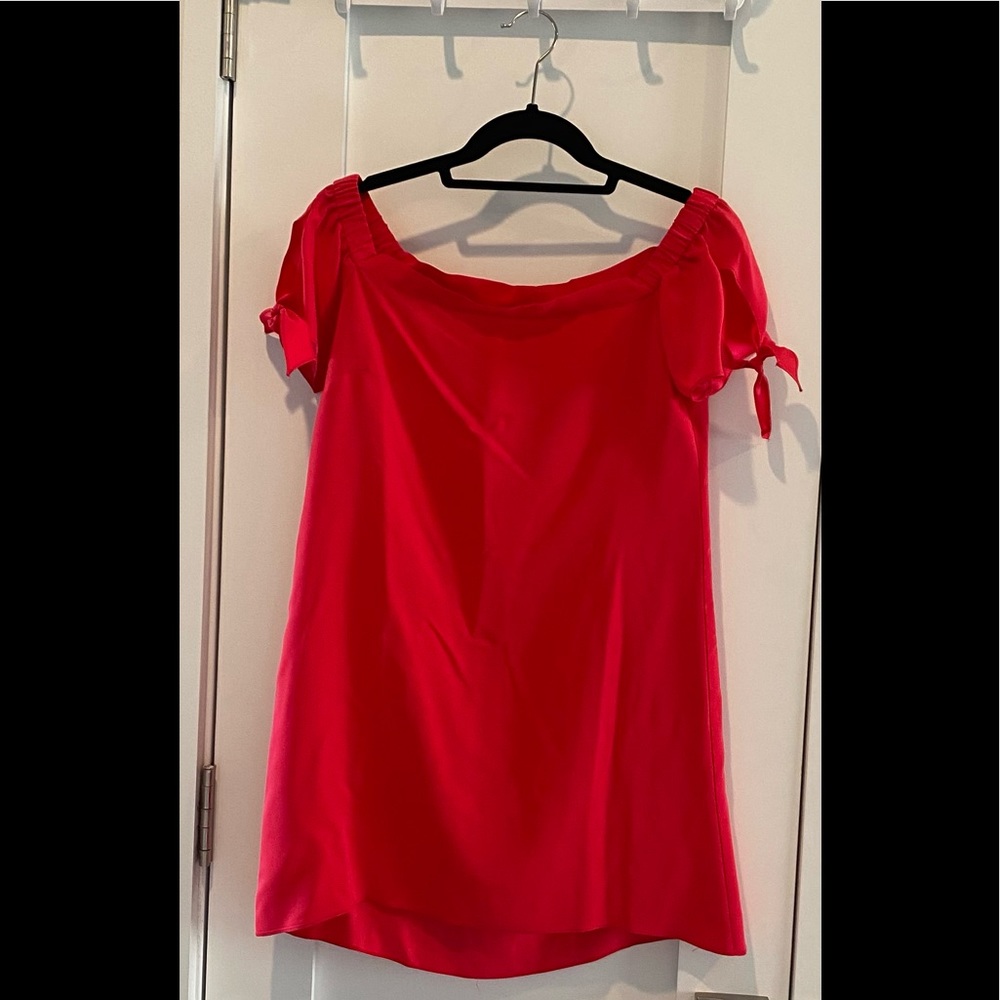 Amanda Uprichard red silk mini dress
